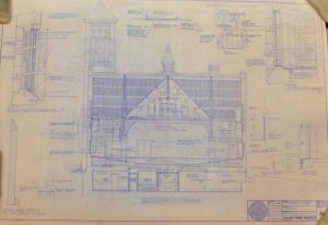 Image of a cross section view of Kline Theater Blueprint